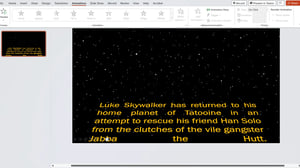 Star Wars Opening Crawl in Powerpoint