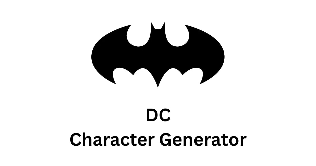 DC Character Generator Social Image