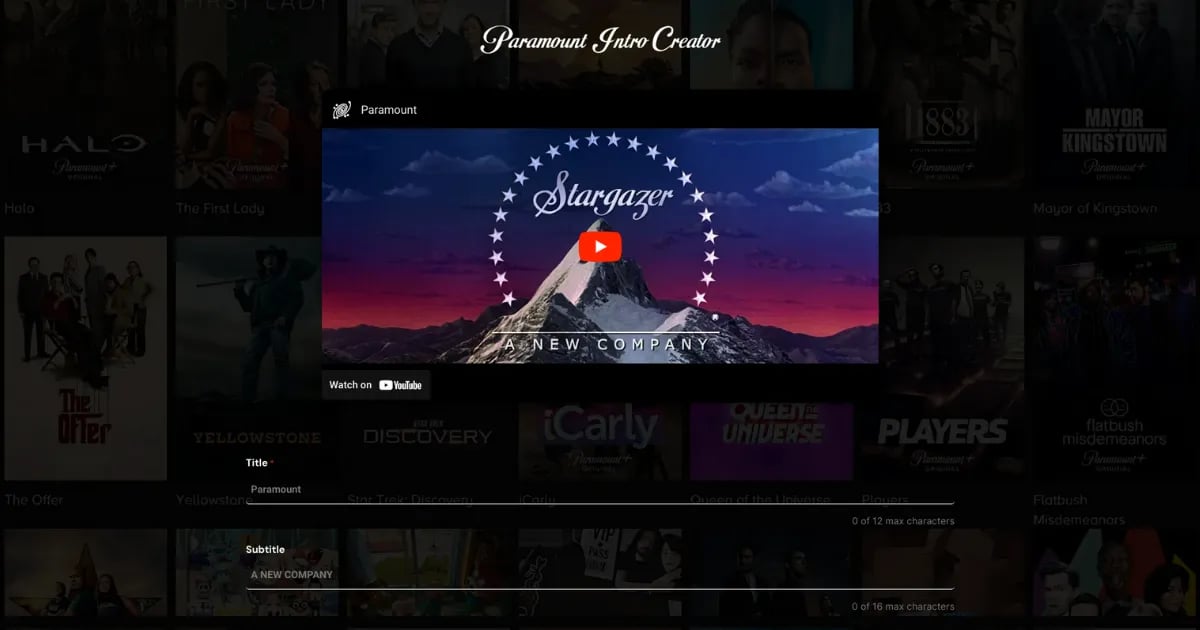 Paramount Intro Creator